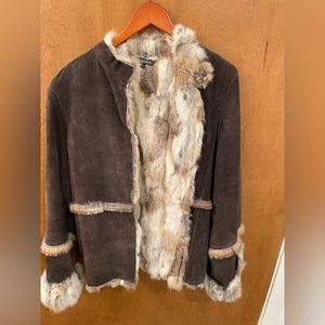 Real leather and fur jacket. Anne.x